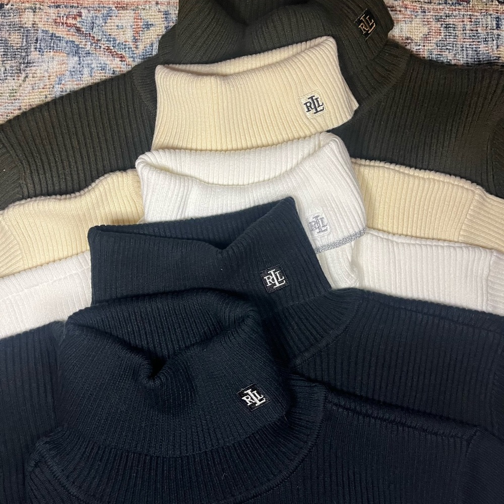 Bundle Ralph Lauren Turtleneck Sweaters (5) Ribbed Knit